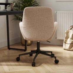 Ginny Boucle Swivel Office Chair -Home Luxe Studio 30886351 alt01
