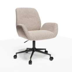 Ginny Boucle Swivel Office Chair -Home Luxe Studio 30886351 alt05