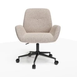 Ginny Boucle Swivel Office Chair -Home Luxe Studio 30886351 alt06