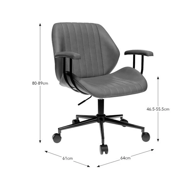 Clement Faux Leather Office Chair 10 Clement Faux Leather Office Chair - Image 8