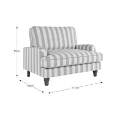 Beatrice Woven Stripe Snuggle Chair -Home Luxe Studio 30887227 alt09