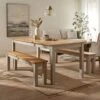 Clifford 6 Seater Large Rectangular Dining Table With 2 Benches, Pine 2 Clifford 6 Seater Large Rectangular Dining Table With 2 Benches, Pine -Home Luxe Studio 30888470