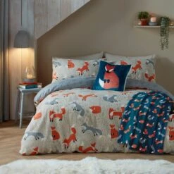 Fusion Snug Foraging Fox Natural Duvet Cover And Pillowcase Set 9 Fusion Snug Foraging Fox Natural Duvet Cover And Pillowcase Set -Home Luxe Studio 30888679 alt03