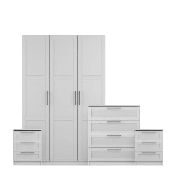 Harmony Sudbury Framed 4 Piece Triple Wardrobe Bedroom Furniture Set 3 Harmony Sudbury Framed 4 Piece Triple Wardrobe Bedroom Furniture Set
