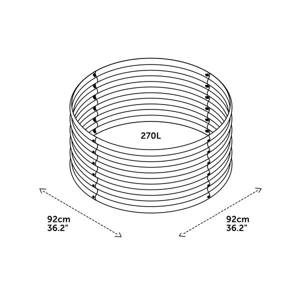 VegTrug VegTub Modular Metal Raised Bed Kit 6 VegTrug VegTub Modular Metal Raised Bed Kit - Image 4