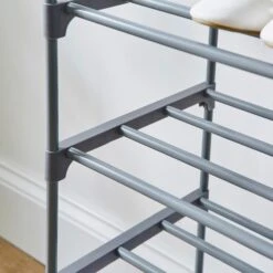 6 Tier Plastic Shoe Rack 12 6 Tier Plastic Shoe Rack -Home Luxe Studio 30890609 alt01