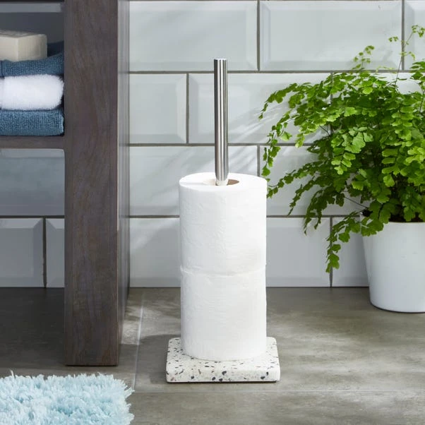 Terrazzo Natural Toilet Roll Stand 3 Terrazzo Natural Toilet Roll Stand