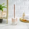 Ombre Apricot Glass Toilet Brush -Home Luxe Studio 30890974