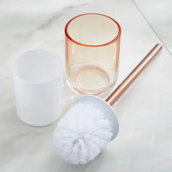 Ombre Apricot Glass Toilet Brush 4 Ombre Apricot Glass Toilet Brush - Image 2