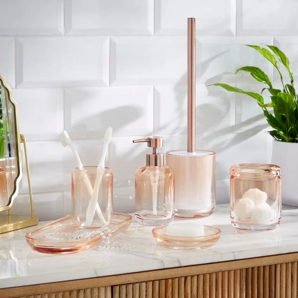 Ombre Apricot Glass Toilet Brush 7 Ombre Apricot Glass Toilet Brush - Image 5