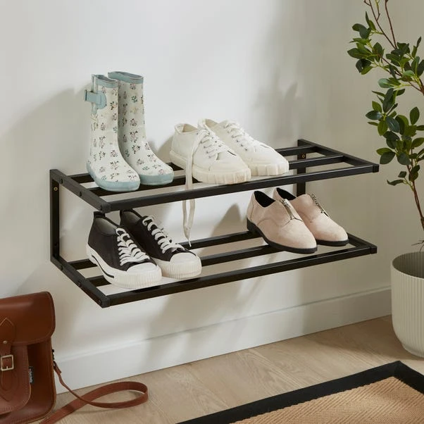 2 Tier Floating Shoe Rack 3 2 Tier Floating Shoe Rack