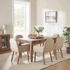 Agnes Carver Dining Chair, Fabric 30 Agnes Carver Dining Chair, Fabric -Home Luxe Studio 30891289 alt01