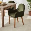 Agnes Carver Dining Chair, Fabric 2 Agnes Carver Dining Chair, Fabric -Home Luxe Studio 30891290