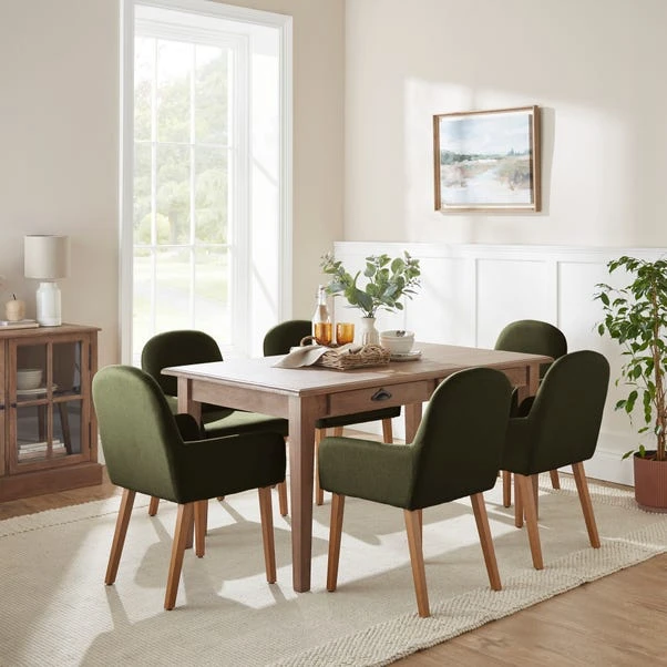 Agnes Carver Dining Chair, Fabric 4 Agnes Carver Dining Chair, Fabric - Image 2