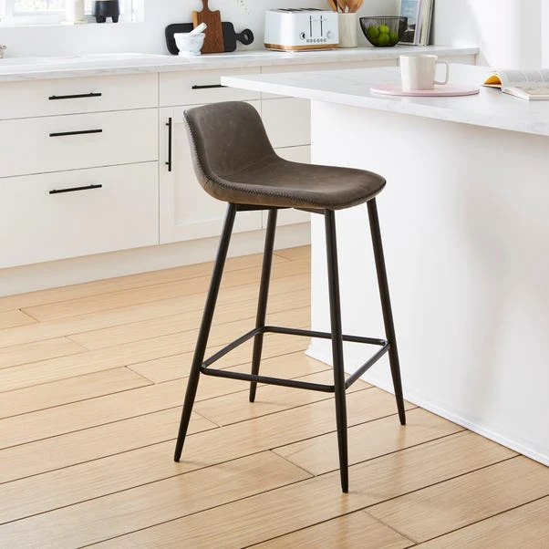 Jayden Counter Height Bar Stool, Faux Leather 4 Jayden Counter Height Bar Stool, Faux Leather - Image 2