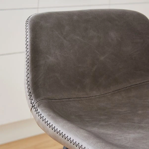 Jayden Counter Height Bar Stool, Faux Leather 5 Jayden Counter Height Bar Stool, Faux Leather - Image 3