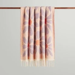 Retro Flower Mohair Throw 130cm X 180cm 18 Retro Flower Mohair Throw 130cm X 180cm -Home Luxe Studio 30891365 alt01
