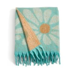 Retro Flower Mohair Throw 130cm X 180cm 16 Retro Flower Mohair Throw 130cm X 180cm -Home Luxe Studio 30891367 alt04