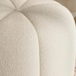 Pumpkin Ivory Boucle Footstool -Home Luxe Studio 30891421 alt03