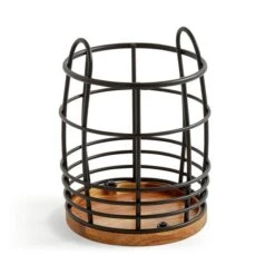 Acacia Black Utensil Pot 7 Acacia Black Utensil Pot -Home Luxe Studio 30891733 alt02