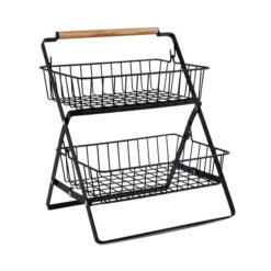 Black Wire 2 Tier Storage -Home Luxe Studio 30891734 alt02