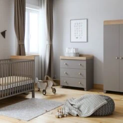 Little Acorns Classic Oak Effect Cot Bed 24 Little Acorns Classic Oak Effect Cot Bed -Home Luxe Studio 30892436 alt04