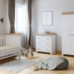 Little Acorns Classic Oak Effect Cot Bed 18 Little Acorns Classic Oak Effect Cot Bed -Home Luxe Studio 30892437 alt04