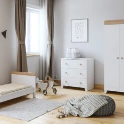 Little Acorns Classic Oak Effect Cot Bed 19 Little Acorns Classic Oak Effect Cot Bed -Home Luxe Studio 30892437 alt05