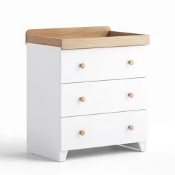 Little Acorns Classic Oak Effect 3 Drawer Chest And Wardrobe Nursery Set 21 Little Acorns Classic Oak Effect 3 Drawer Chest And Wardrobe Nursery Set -Home Luxe Studio 30892458 alt01