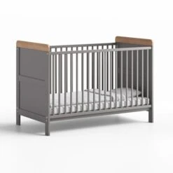 Little Acorns Classic Oak Effect Cot Bed And 3 Drawer Chest Nursery Set -Home Luxe Studio 30892460 alt02