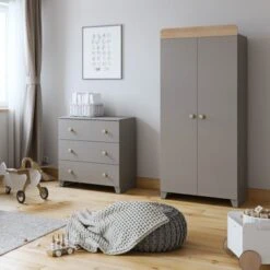 Little Acorns Classic Oak Effect 3 Drawer Chest And Wardrobe Nursery Set 19 Little Acorns Classic Oak Effect 3 Drawer Chest And Wardrobe Nursery Set -Home Luxe Studio 30892461 alt05
