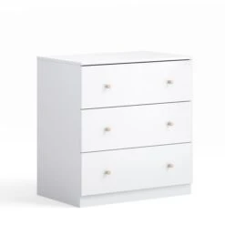 Little Acorns Burlington Cot Bed And 3 Drawer Chest Nursery Set -Home Luxe Studio 30892463 alt05