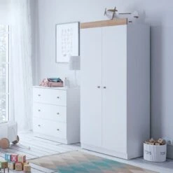 Little Acorns Burlington 3 Drawer Chest And Wardrobe Nursery Set 33 Little Acorns Burlington 3 Drawer Chest And Wardrobe Nursery Set -Home Luxe Studio 30892464 alt04