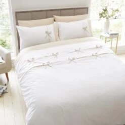 Catherine Lansfield Milo Bow Duvet Cover & Pillowcase Set 28 Catherine Lansfield Milo Bow Duvet Cover & Pillowcase Set -Home Luxe Studio 30892688