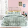 Catherine Lansfield Seersucker Gingham Check Duvet Cover & Pillowcase Set 2 Catherine Lansfield Seersucker Gingham Check Duvet Cover & Pillowcase Set -Home Luxe Studio 30892715