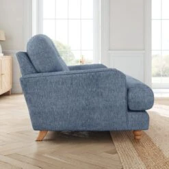 Martha Faux Linen Snuggle Chair -Home Luxe Studio 30892900 alt02