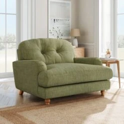 Martha Faux Linen Snuggle Chair -Home Luxe Studio 30892918