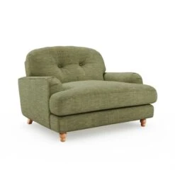 Martha Faux Linen Snuggle Chair -Home Luxe Studio 30892918 alt06