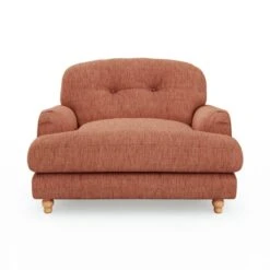 Martha Faux Linen Snuggle Chair -Home Luxe Studio 30892926 alt07