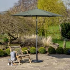 Riva 2.5m Round Parasol With Rome Polished Black Granite Wheeled Parasol Base 14 Riva 2.5m Round Parasol With Rome Polished Black Granite Wheeled Parasol Base -Home Luxe Studio 30893687