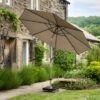 Riva 2.5m Round Parasol With Rome Polished Black Granite Wheeled Parasol Base 2 Riva 2.5m Round Parasol With Rome Polished Black Granite Wheeled Parasol Base -Home Luxe Studio 30893688