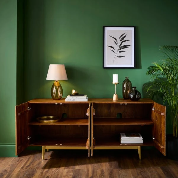 Zadie Extra Wide Sideboard, Mango Wood 4 Zadie Extra Wide Sideboard, Mango Wood - Image 2