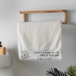 Disney Winnie The Pooh Slogan Hand Towel
