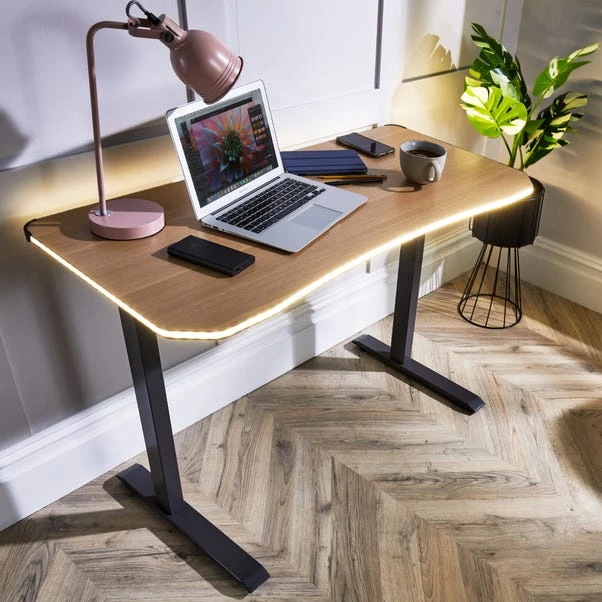 X Rocker Living Woodgrain Desk With Wireless Charging, 140x60cm 13 X Rocker Living Woodgrain Desk With Wireless Charging, 140x60cm - Image 11