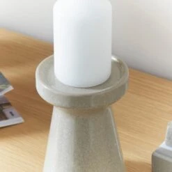 Reactive Glaze Ceramic Pillar Candle Holder -Home Luxe Studio 30896018 alt02