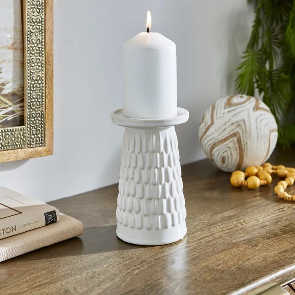 Zen Ceramic Pillar Candle Holder 3 Zen Ceramic Pillar Candle Holder