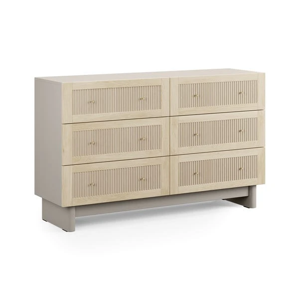 Maeva 6 Drawer Chest, Light Oak Effect 8 Maeva 6 Drawer Chest, Light Oak Effect - Image 6