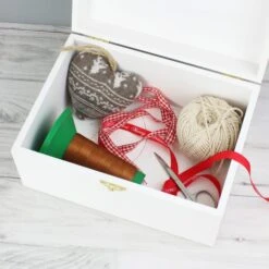 Personalised Sewing Kit White Wooden Memory Box 10 Personalised Sewing Kit White Wooden Memory Box -Home Luxe Studio 30897518 alt03