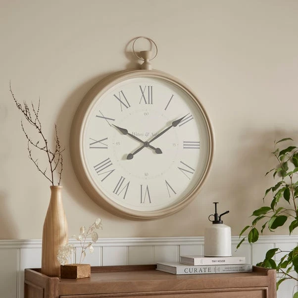Cream Vintage Pocket Watch Indoor Outdoor Wall Clock 3 Cream Vintage Pocket Watch Indoor Outdoor Wall Clock