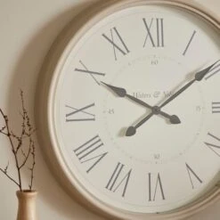 Cream Vintage Pocket Watch Indoor Outdoor Wall Clock 10 Cream Vintage Pocket Watch Indoor Outdoor Wall Clock -Home Luxe Studio 30898092 alt01